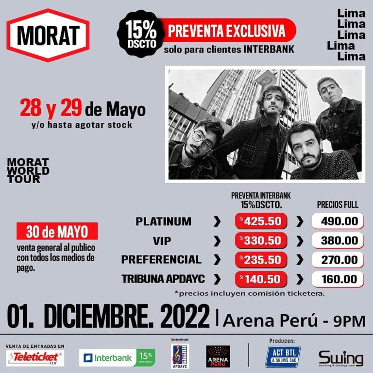 Entradas Del Concierto De Morat En Perú: LINK Para La Preventa En ...