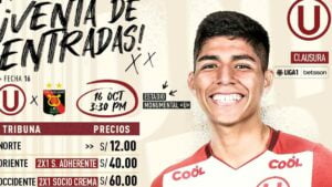 Entradas Universitario vs Melgar por la Liga 1