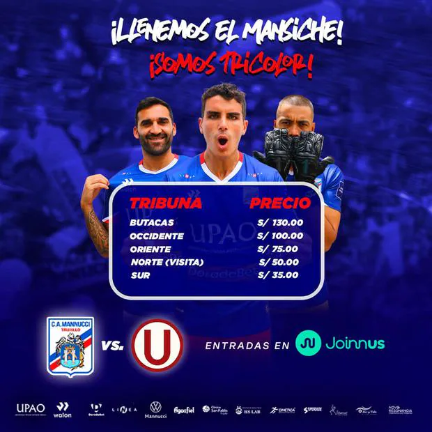 Entradas Carlos Mannucci vs Universitario 2024